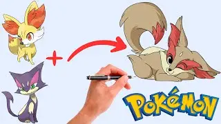 Comment Dessiner la FUSION de CHACRIPAN (Purrloin) et FEUNNEC (Fennekin) | Pok&eacute;mon Fusion
