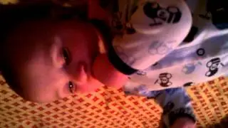 Ashton making a weird noise.
