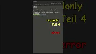 Linux Shell Scripting Teil 26 -  readonly Teil 4   #mibalinuxtech #mibamathematik