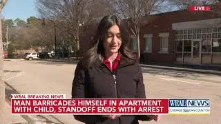 Man barricades himself in Wake Forest apartment with child, standoff ends with arrest