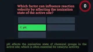 Enzyme Action and Kinetics Challenge base video 4 ( Unit 1Ch:5 Lippincott Biochem: )