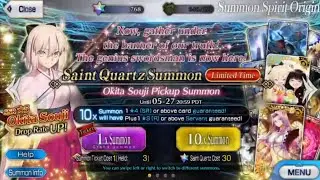 FGO | Okita rolls summoning Nobu's waifu.