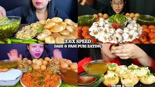 ASMR: Eating&nbsp;Pani Puri eating challenge 😍😋 golgappa fuska fulki puchka and dahi Puri Mukbang🤤