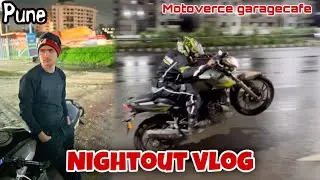 Pune Nightout Vlog 🏍️ | Motoverce Garage Cafe | Bike Stunts & Late Night Ride Lucky x1 vlog