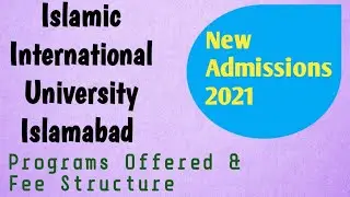Islamic International University Islamabad Admission spring 2021: Fee details