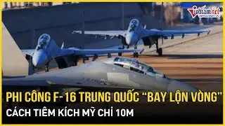 Th&oacute;t tim phi c&ocirc;ng F-16 Trung Quốc &ldquo;bay lộn v&ograve;ng&rdquo; qua đầu ti&ecirc;m k&iacute;ch Mỹ: C&uacute; chạm tr&aacute;n chỉ c&aacute;ch 10 m&eacute;t