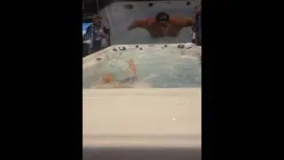 Grant tries the Michael Phelps swim spa