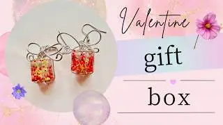 ✨Sparkly Resin Gift Box for Valentine's Day | How to Make Wire Ribbon 🎀