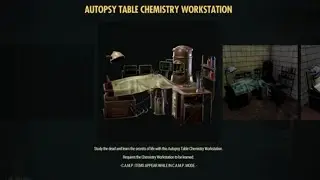 Fallout 76 Autopsy Table Chemistry Workstation Review - How To Get A Chemistry Workbench