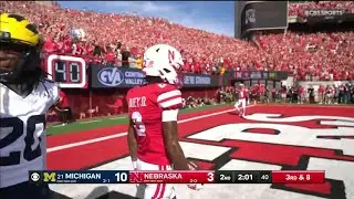 Jacory Barney's TD TIES the Game vs. Michigan | Nebraska Football | 09/20/25