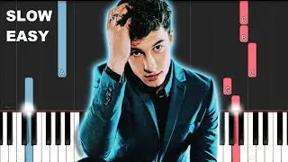 Shawn Mendes - Wonder (SLOW EASY PIANO TUTORIAL)