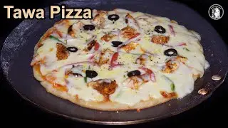 Tawa Pizza Without Yeast - Chicken Tikka Pizza Without Oven - Quick and Easy Pizza Recipe