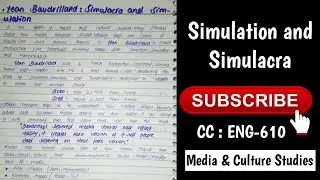Simulacra and Simulation by Jean Baudrillard  | Bs English Literature Notes