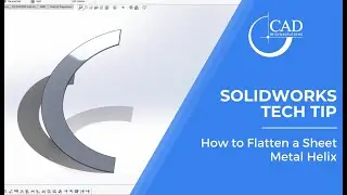 Tech Tip: How to Flatten a Sheet Metal Helix