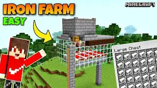 MINECRAFT 1.19.40 EASY IRON FARM TUTORIAL IN HINDI #minecraft