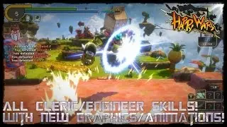Happy Wars, All Cleric/Engineer Skills With The New Graphics/Animation! [Xbox One]