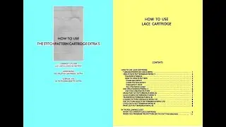 How to use stitch pattern cartridge extras + lace cartridge Руководство по вязанию на английском