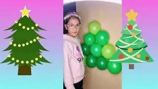 Sharlardan Yasalgan Archa 🎄  Uyda Oson Yangi Yil Bezagi  Balloon Christmas Tree DIY