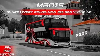 GOKIL ‼️ SHARE LIVERY POLOS MOD JB3 SDD YUSUF AF SPESIAL RED& WHITE NO PW 😱😋🤤