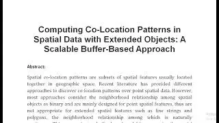 Computing Co Location Patterns in Spatial Data with Extended Objects A Scalable Buffer Based Approac