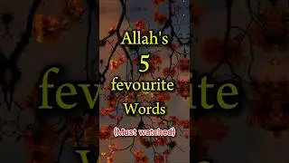 Allah's 5 Fevourite words 🕋❤️ #shorts #ytshorts #islam #islamic #trendingshorts