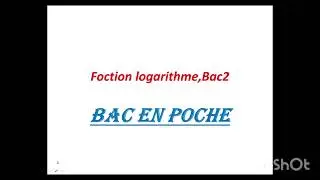 &Eacute;tude d'une fonction logarithme.Bac2