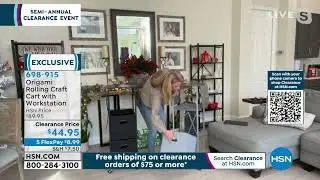 Origami Rolling Craft Cart with Workstation