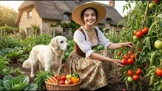 A Peaceful Pumpkin Harvest Day on an Alpine Farm  Relaxing Farm Life