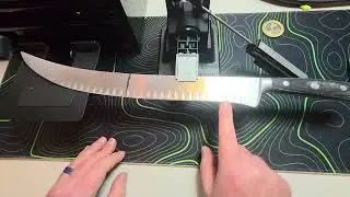 Sharpening a dalstrong gladiator scimitar butcher knife