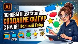 ОСНОВЫ Illustrator: СОЗДАНИЕ ФИГУР с нуля! Полный гайд по Shape Tools