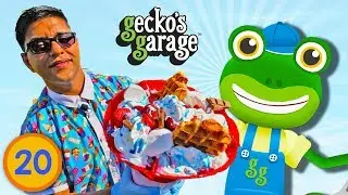 GIANT Ice Cream Making With Gecko and Mr Tee | Ice Cream Truck Video For Toddlers