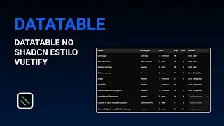 Data Table estilo Vuetify usando Shadcn Vue (do zero)