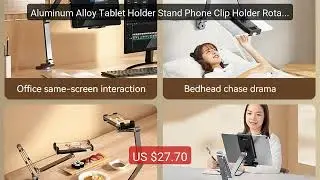 Aluminum Alloy Tablet Holder Stand Phone Clip Holder Rotatable... — Best Buy 2026 | Great Quality!