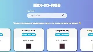 How to convert HEX to RGB | HEX to RGB color Converter | hex color to rgb color convert