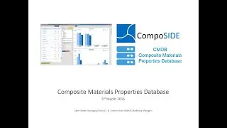 CompoSIDE Webinar 9 | CMDB Addon - Composite Materials Properties Database