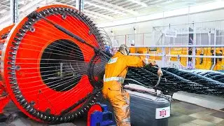 Giant Steel Wire Rope Manufacturing Process In Factory - How Strand Rope Making From Tarred Hemp