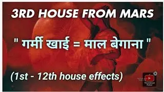 Where is mars in your birth chart..3rd house from Mars. . Avoid aggression.. All house effects