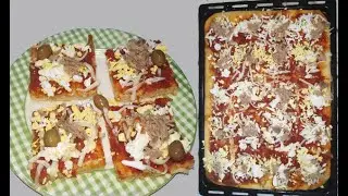 Pizza - وصفة البيتزا هشة على طريقتي