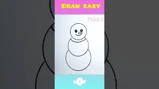 Easy christmas snowman drawing |  How to draw christmas stuff #shorts #christmas #drawing #snowman