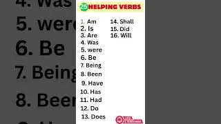 25 Helping Verbs #kids  #learning  #english  #beginners  #easy  #education  #brainbinkids