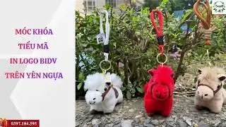 Móc Khóa Tiểu Mã In Logo BIDV Lên Yên Ngựa - Fungift.vn