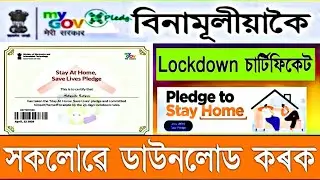 Stay At Home Save Lives Pledge Certificate Free Download - M.R YouTube
