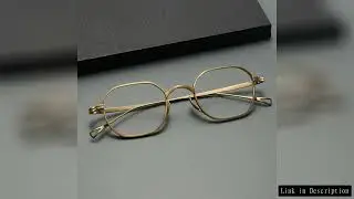 Brand Design Ultra Light Polygon Pure Titanium Myopia Glasses Frame Men Women Fashion Simple Square