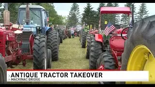 Michiganders take part in 16th annual Mackinac Bridge Antique Tractor Crossing