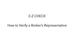 E-Z CHECK OAUTH CONSENT SCREEN