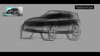 how to draw a car, render tutorial #sketchbook #carrender
