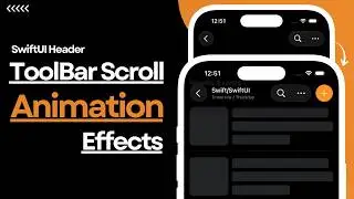 Toolbar Header Scroll Animation Effects Using SwiftUI | Luma's Header Scroll Effect | Xcode 26