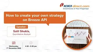 How to create your own strategy on Breeze API ICICI Direct