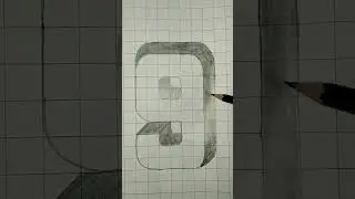 shadow drawing of the number 9 #pencil #pencilart #art #shadowdrawing #artwork #pencildrawing #draw