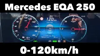 ⚡️Mercedes EQA 250 acceleration 0-120km/h - Electric 140kW (190hp)